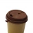 Крышка для гор. напитков со съемным питейником 90 мм, коричневая матовая
